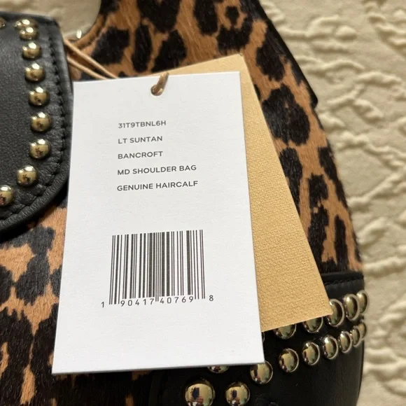 MICHAEL KORS COLLECTION Calf Hair Shoulder Bag with Stud Detail - Picture 8 of 16